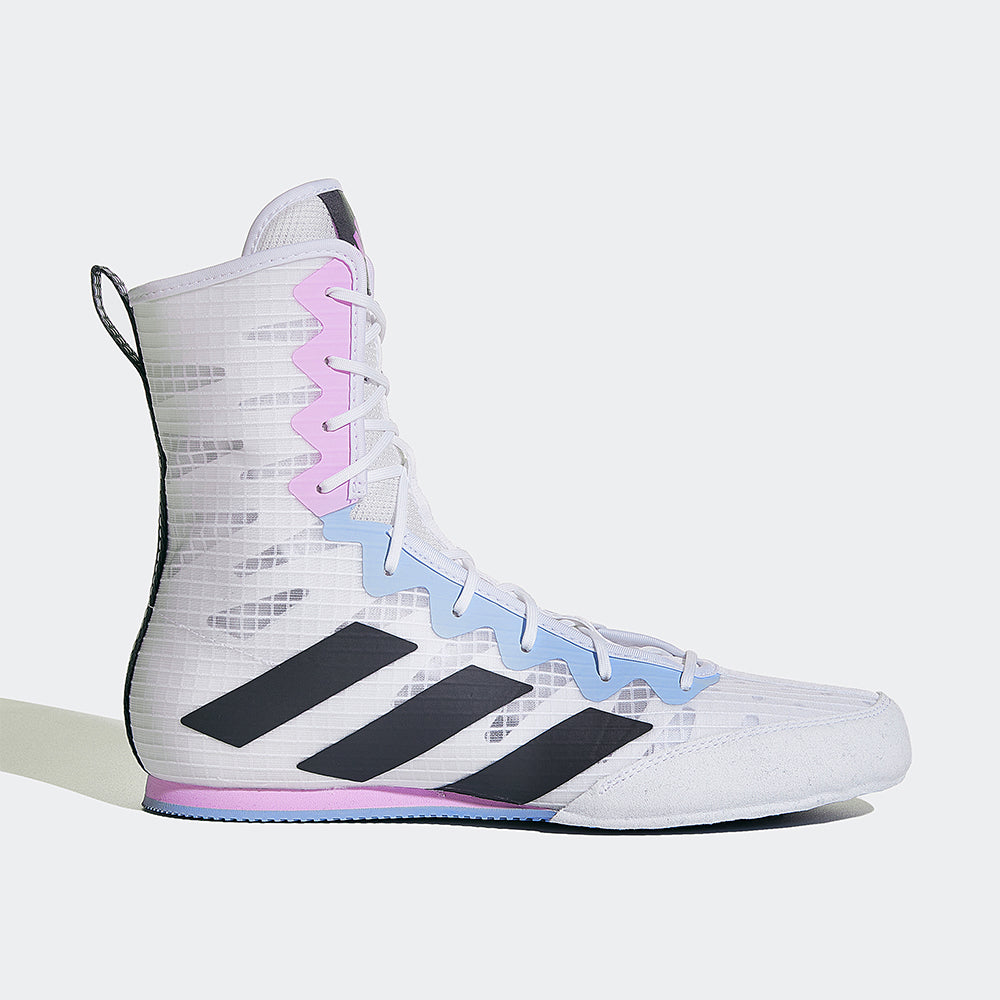 Adidas Box Hog 4 Boxing Boots – White Grey Lilac