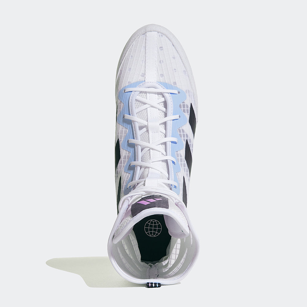 Adidas Box Hog 4 Boxing Boots – White Grey Lilac