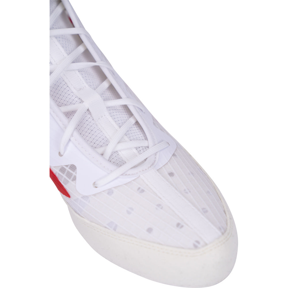 Adidas Box Hog 4 Boxing Boots White/ Red