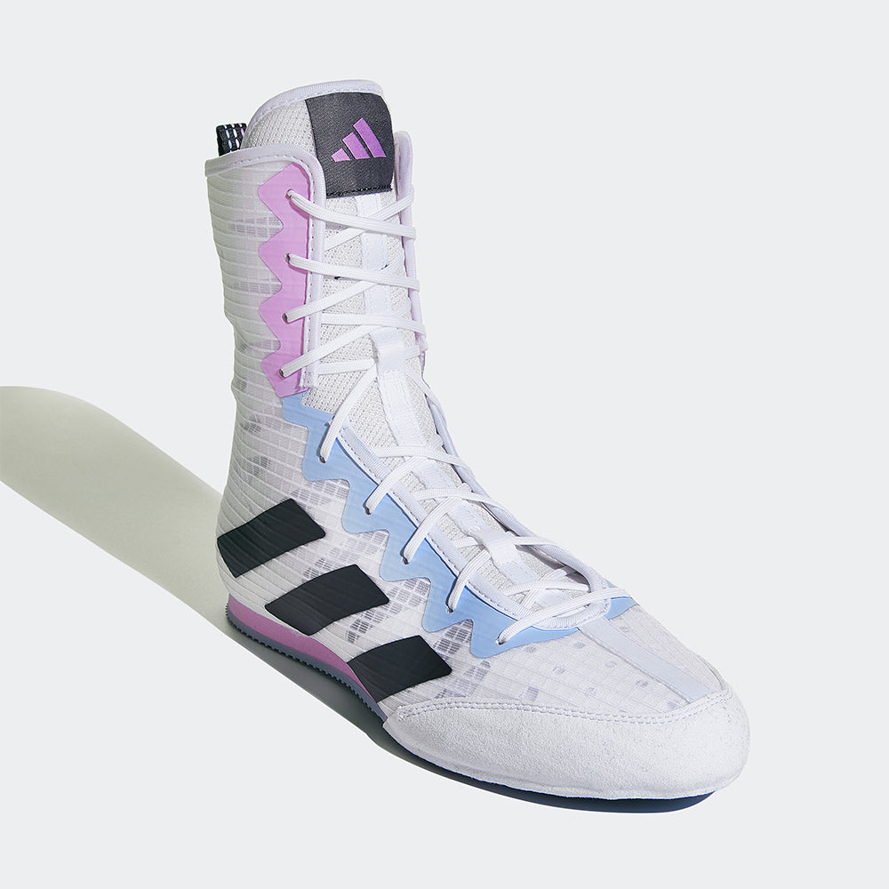 Adidas Box Hog 4 Boxing Boots – White Grey Lilac