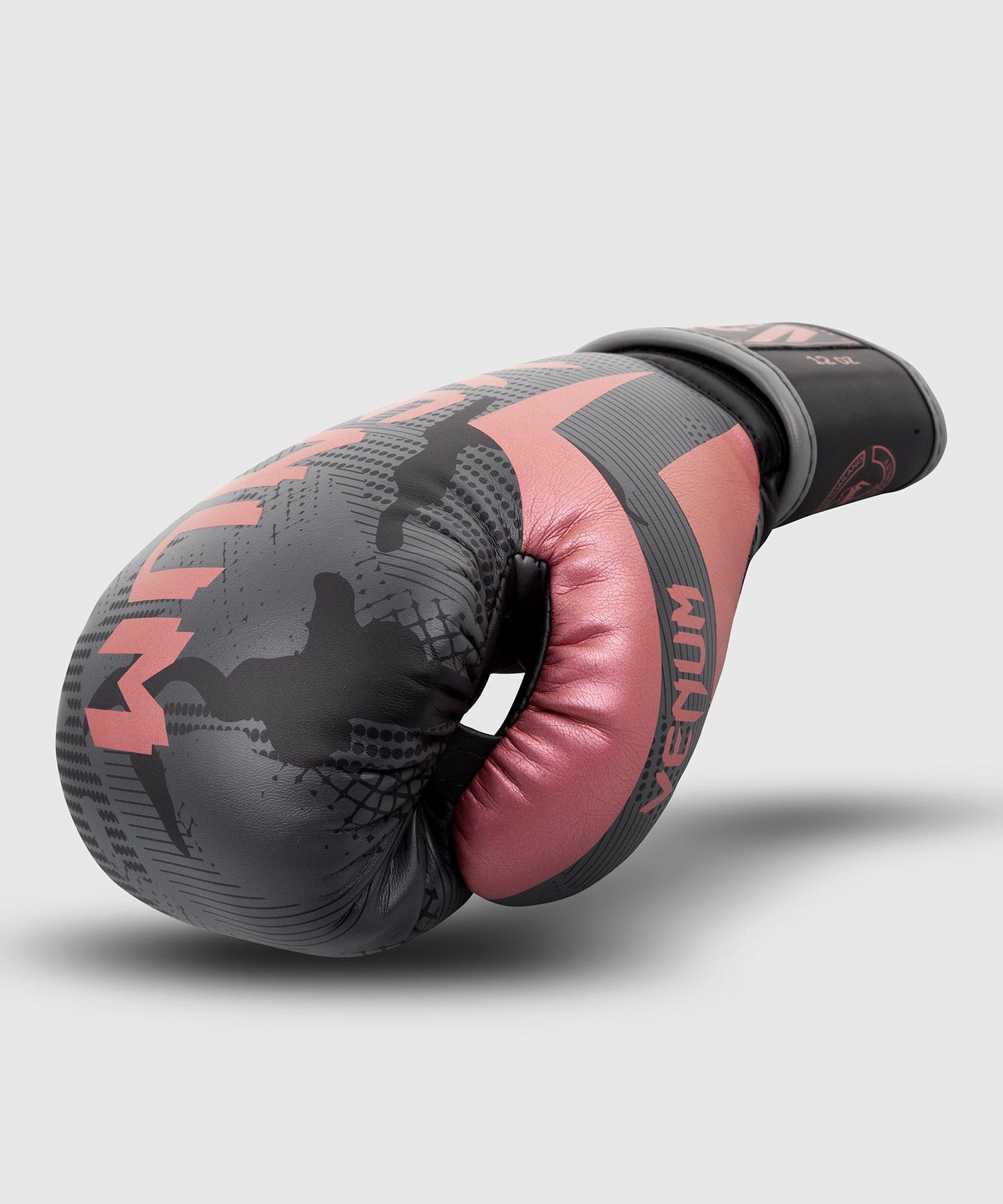 VENUM ELITE BOXING GLOVES - BLACK/PINK GOLD