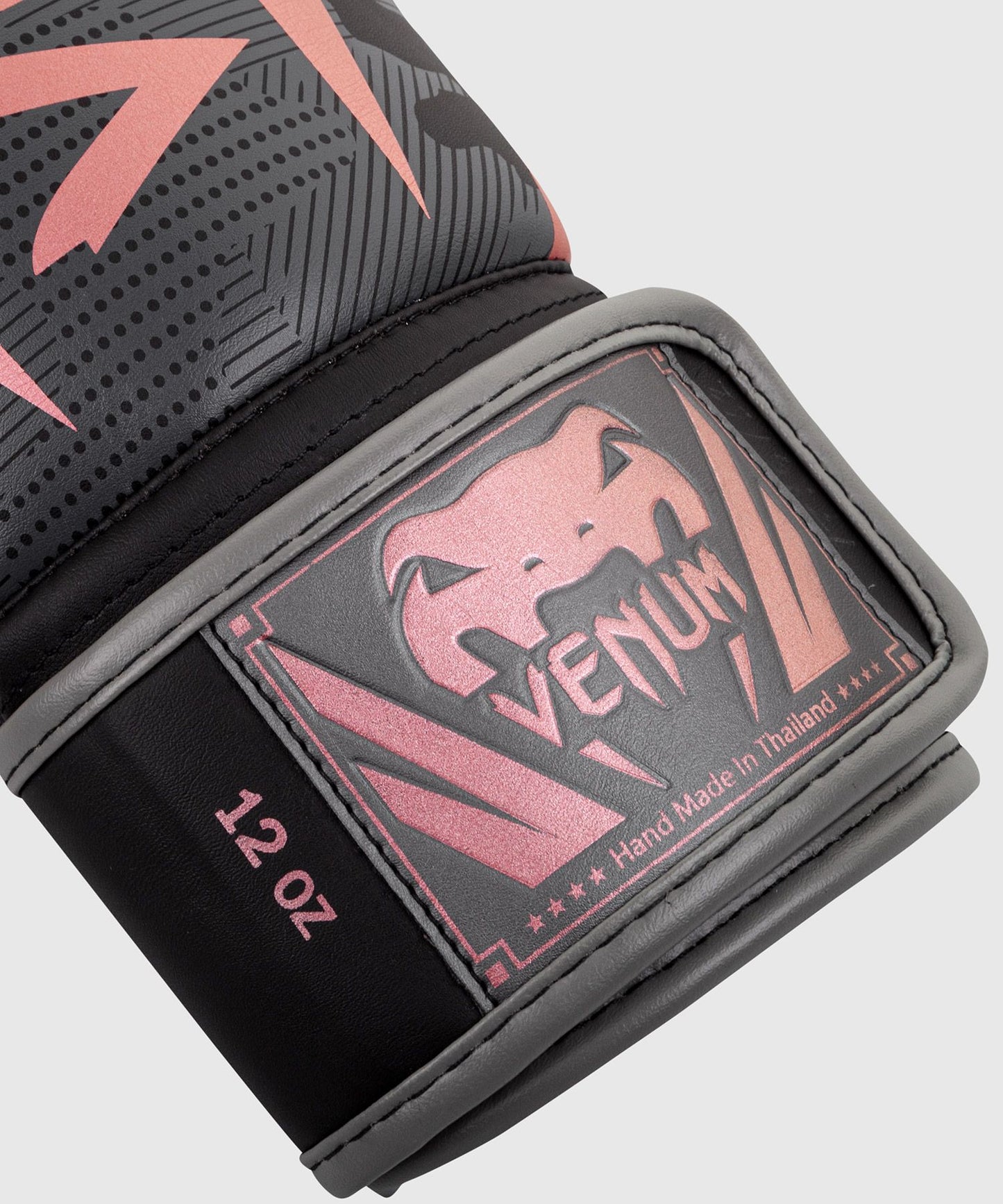 VENUM ELITE BOXING GLOVES - BLACK/PINK GOLD