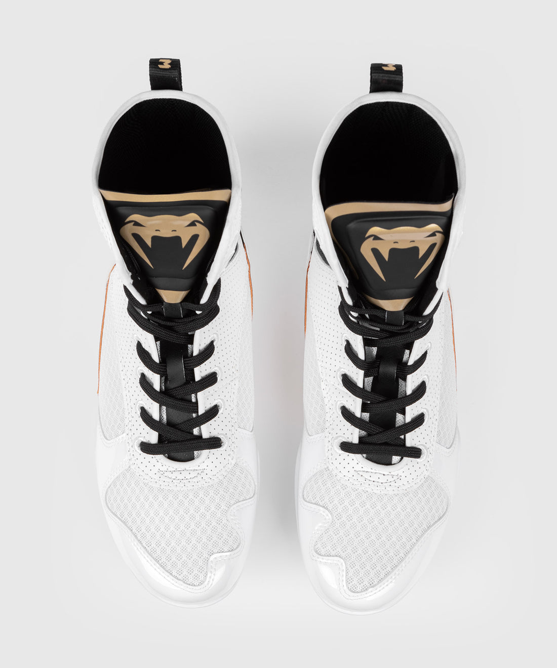 Venum Elite Boxing Shoes - White/Black/Gold