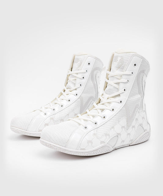 Venum Elite Evo Monogram Boxing Shoes - White
