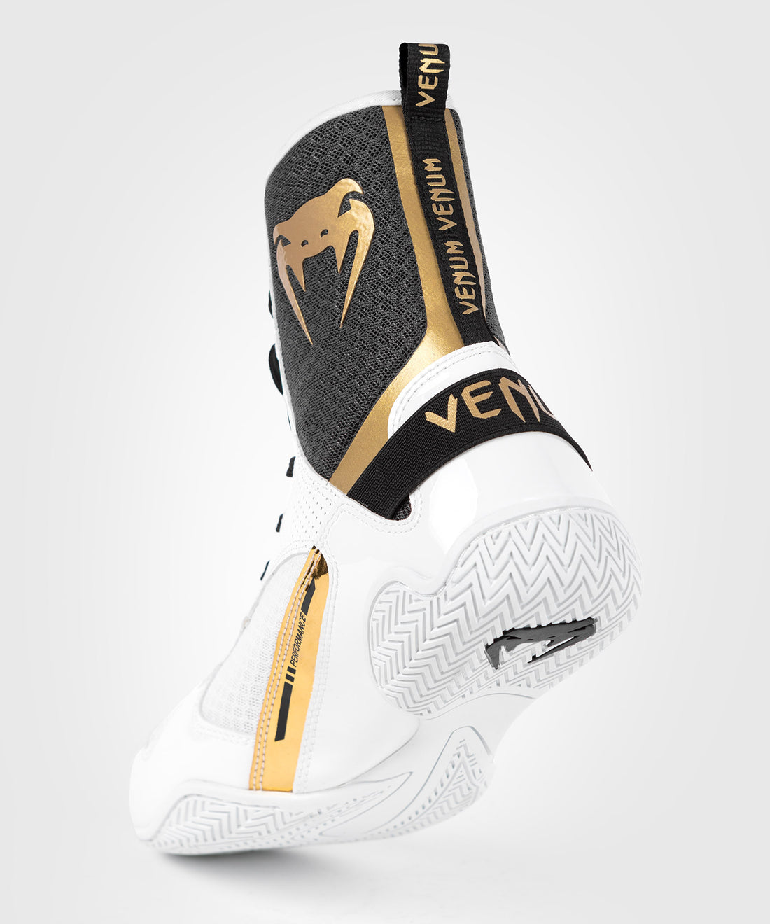 Venum Elite Boxing Shoes - White/Black/Gold