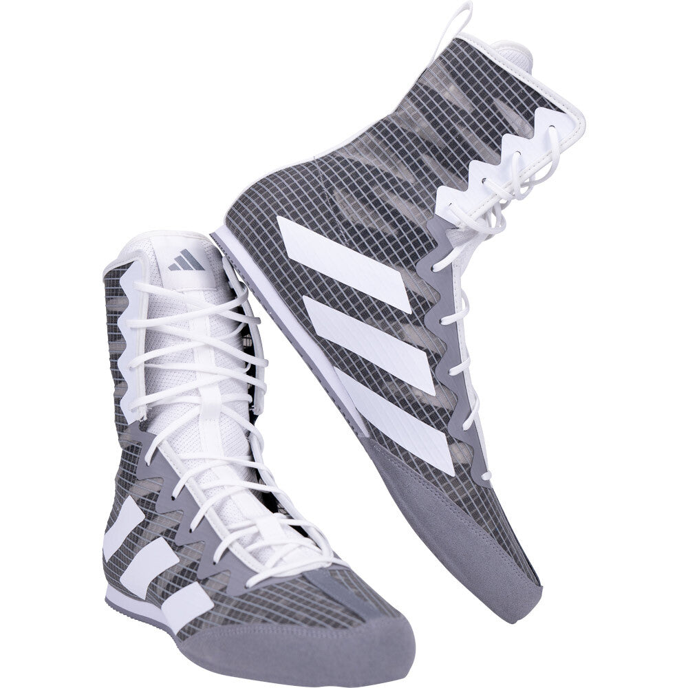 Adidas Box Hog 4 Boxing Boots Grey/ White