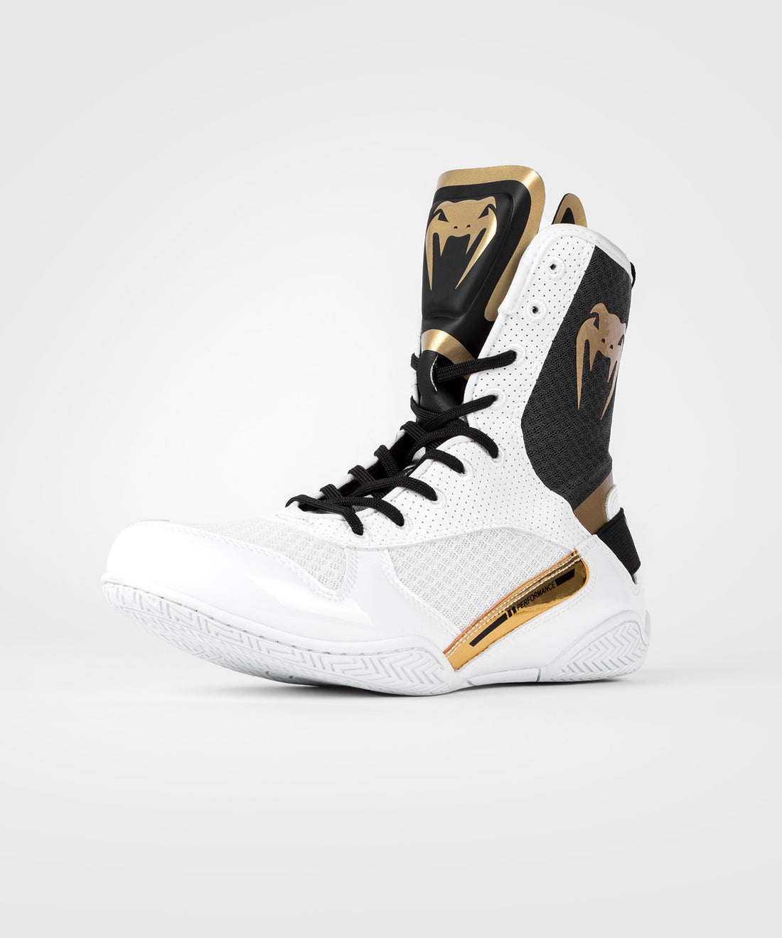 Venum Elite Boxing Shoes - White/Black/Gold