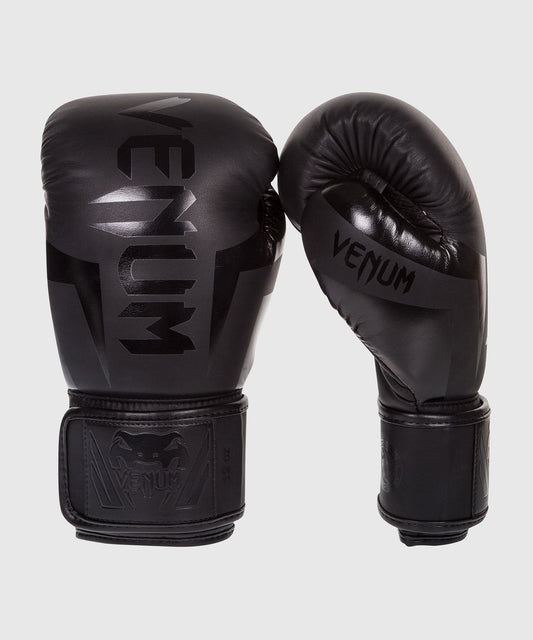 VENUM ELITE BOXING GLOVES - BLACK